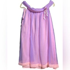 Vintage babydoll lavender and pink nightgown size L